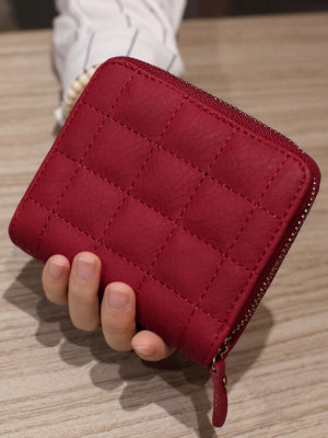 Quilted Bag Coin Purse Wallet