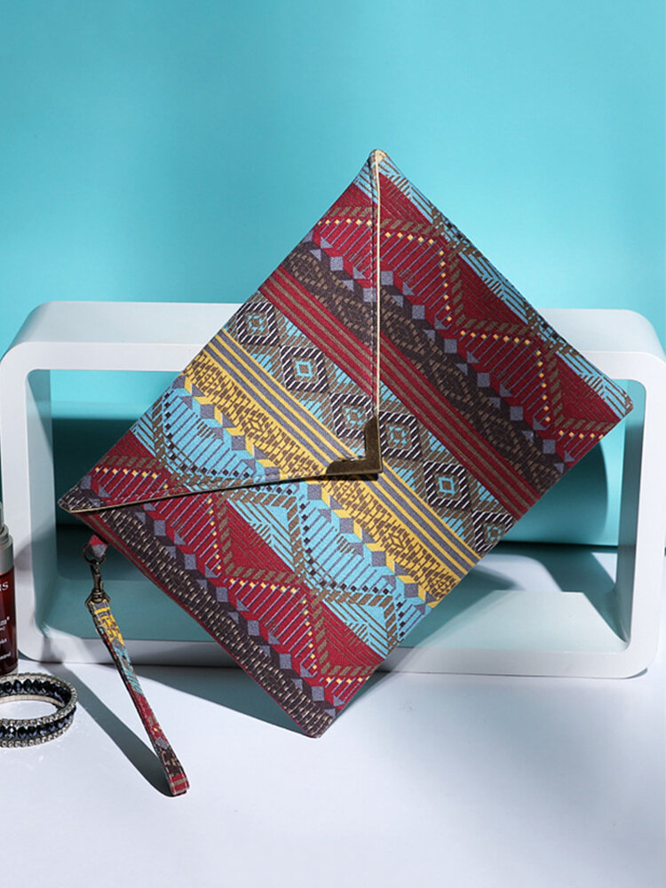 Geometric Ethnic Embroidered Clutches Bag