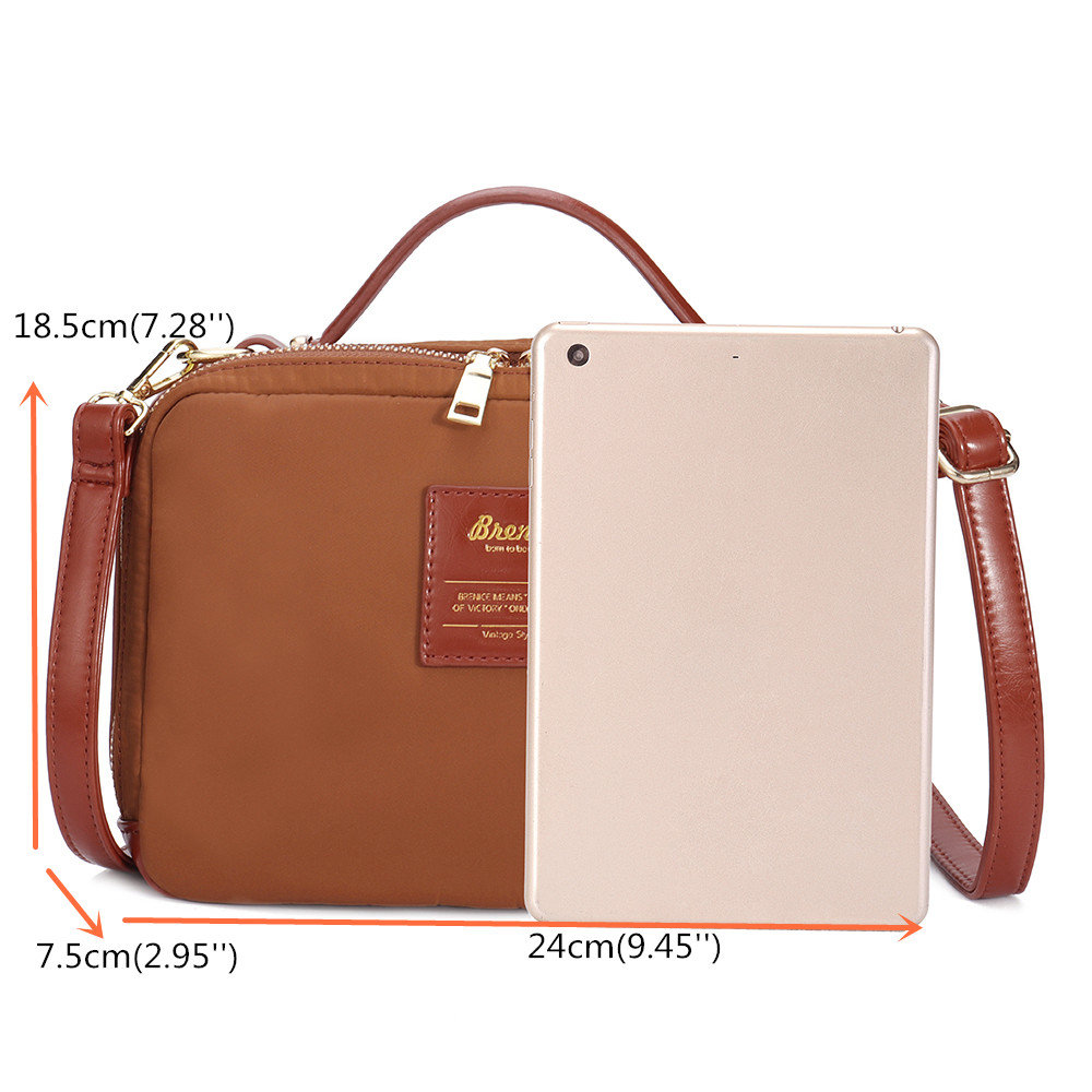 Women Nylon Waterproof Crossbody Bag Multi-slots Handbag
