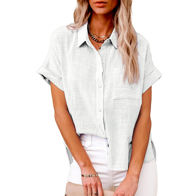 Cotton Linen Pocket Shirt