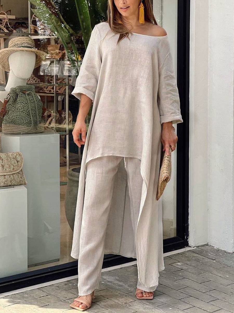 Female Cotton Linen Suit