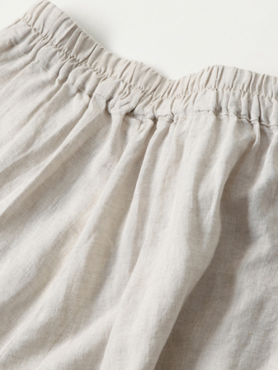 cotton and linen wide leg culottes