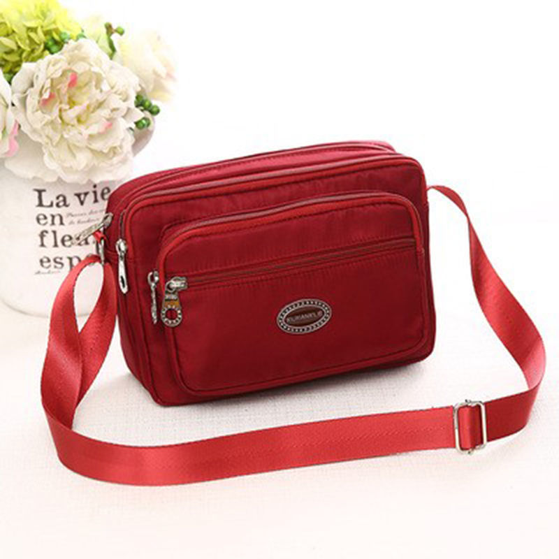 Multilayer messenger bag women's small cloth bag