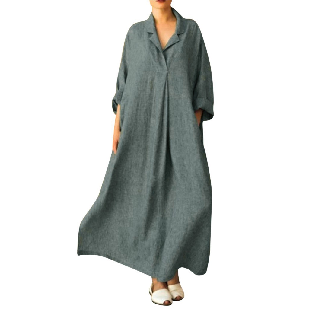 שמלת חולצת אוברסייז אלגנטית עם שרוול ארוך
