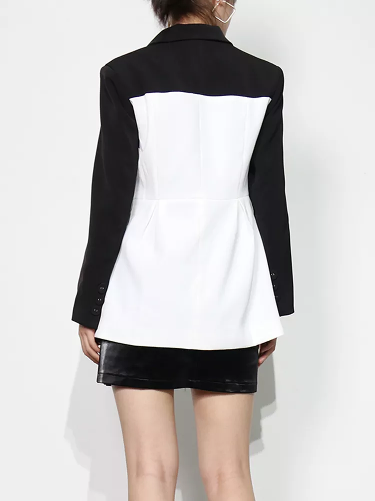 Chic lapel long sleeve daily blazers