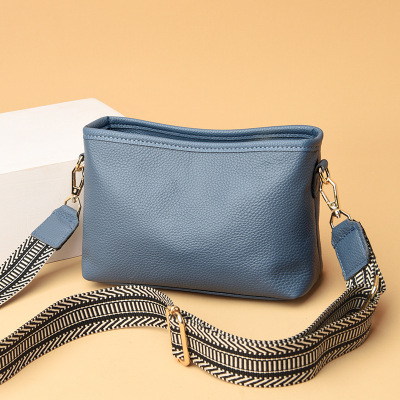 New fashion simple lychee pattern shoulder bag