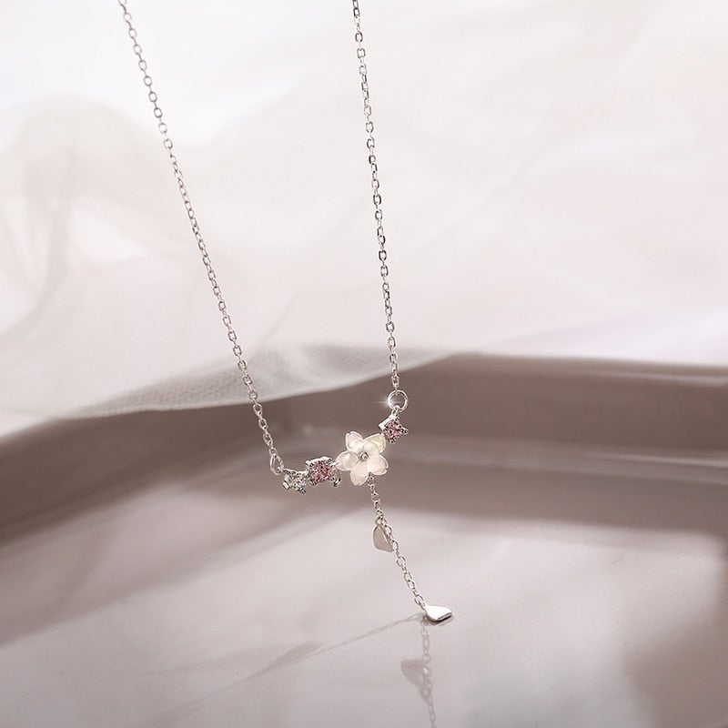 Crystal Cherry Blossom Necklace