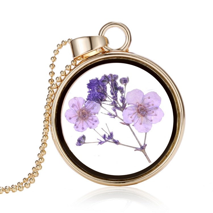 Dried Flower Necklace