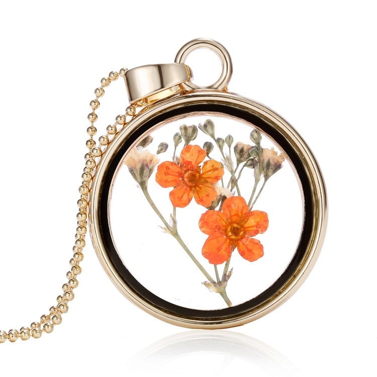 Dried Flower Necklace