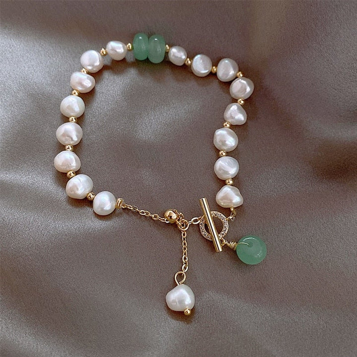 Bracelet Perle D&#39;eau Douce &amp; Aventurine