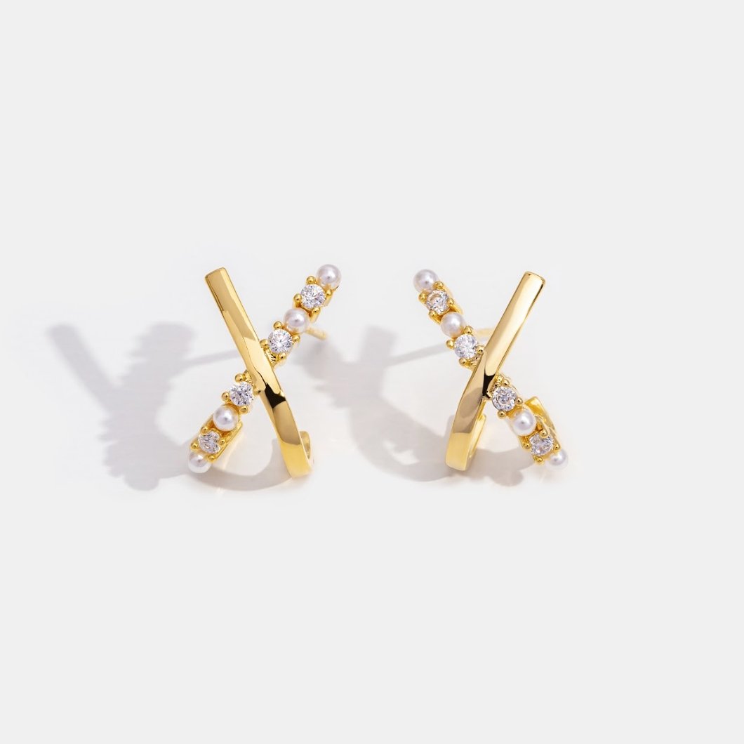 'Love Affair' Crystal X Earrings