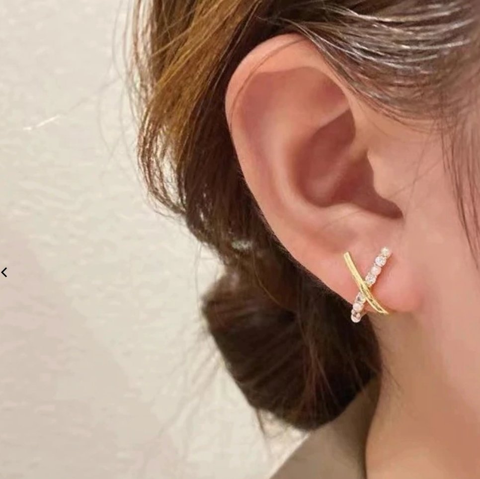 'Love Affair' Crystal X Earrings