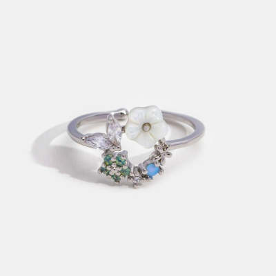 Blooming Silver Flower Ring