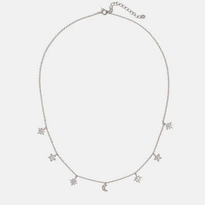Estrella Star & Moon Silver Necklace