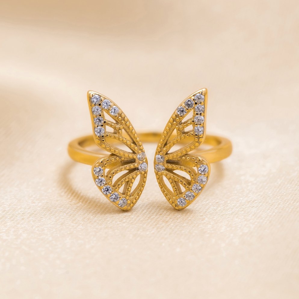 Aria Golden Butterfly Ring