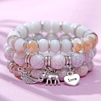 Elephant Charm Bracelet Set