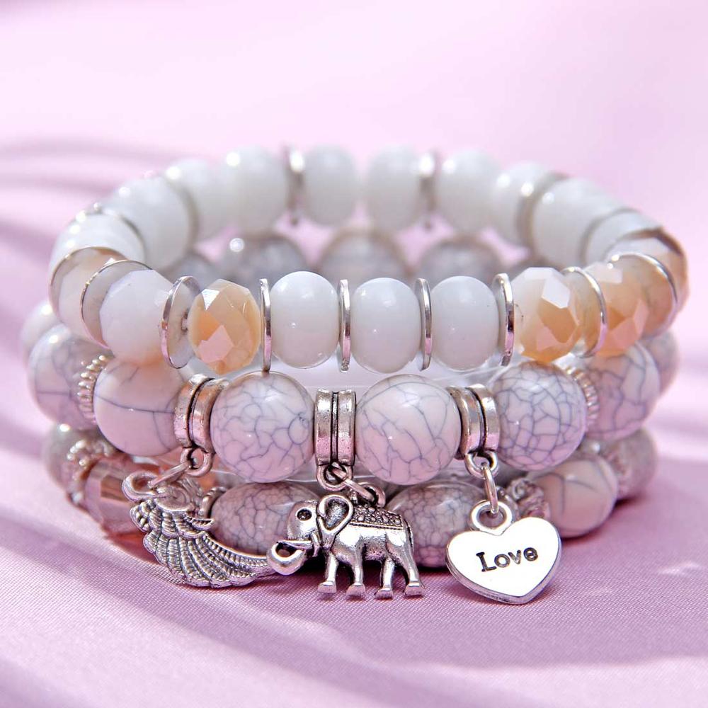 Elephant Charm Bracelet Set