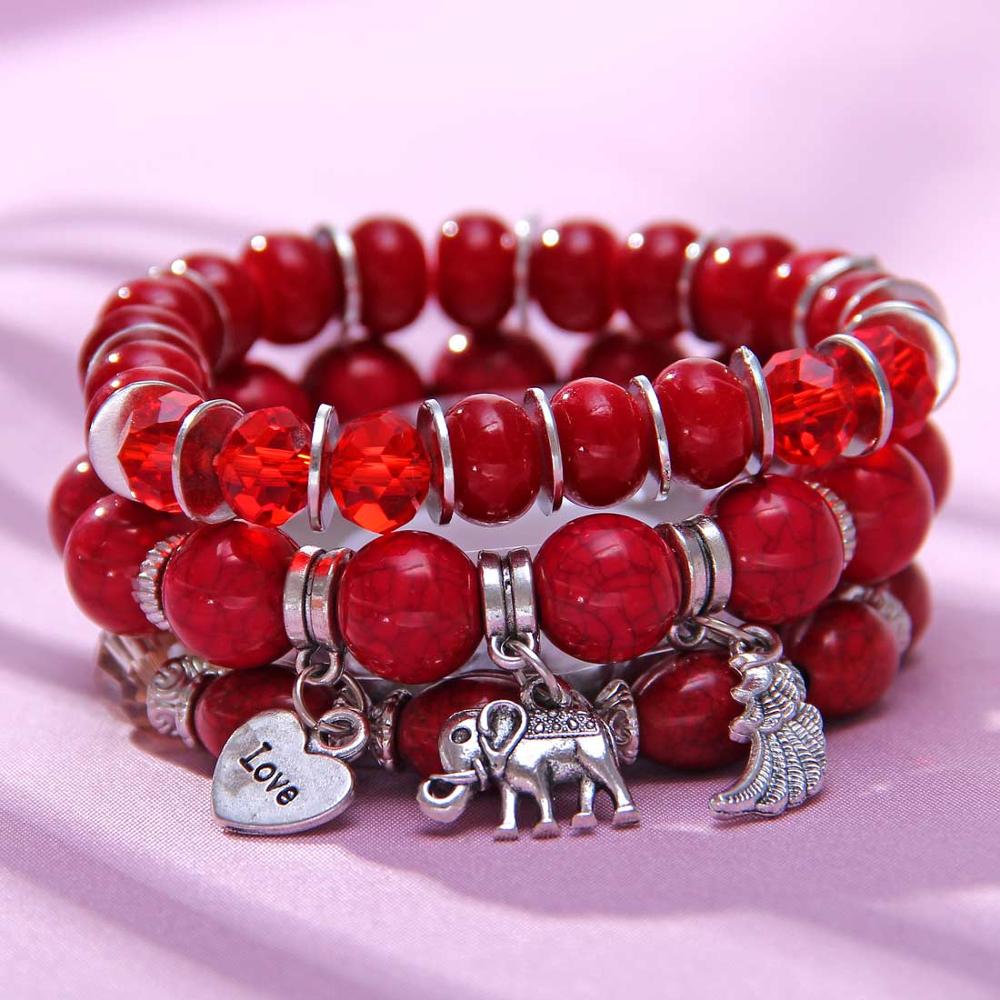 Elephant Charm Bracelet Set