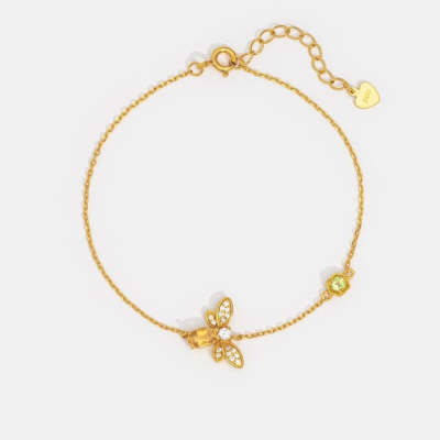 Crystal Yellow Bee Bracelet