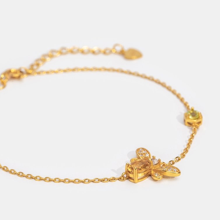 Crystal Yellow Bee Bracelet