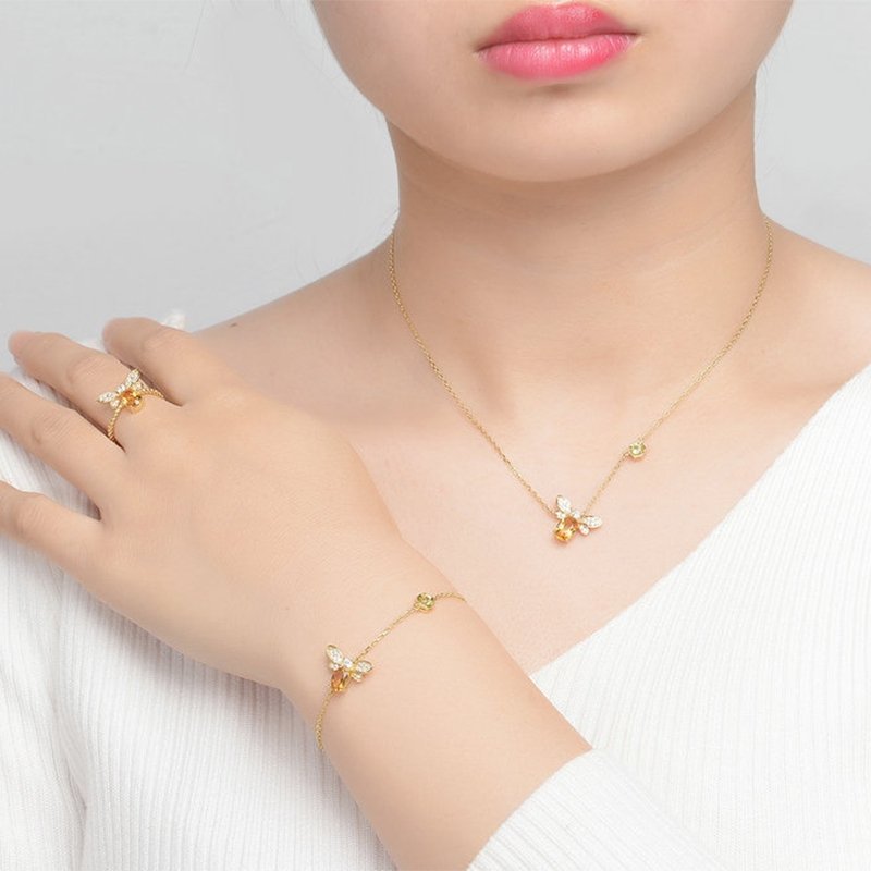 Crystal Yellow Bee Bracelet