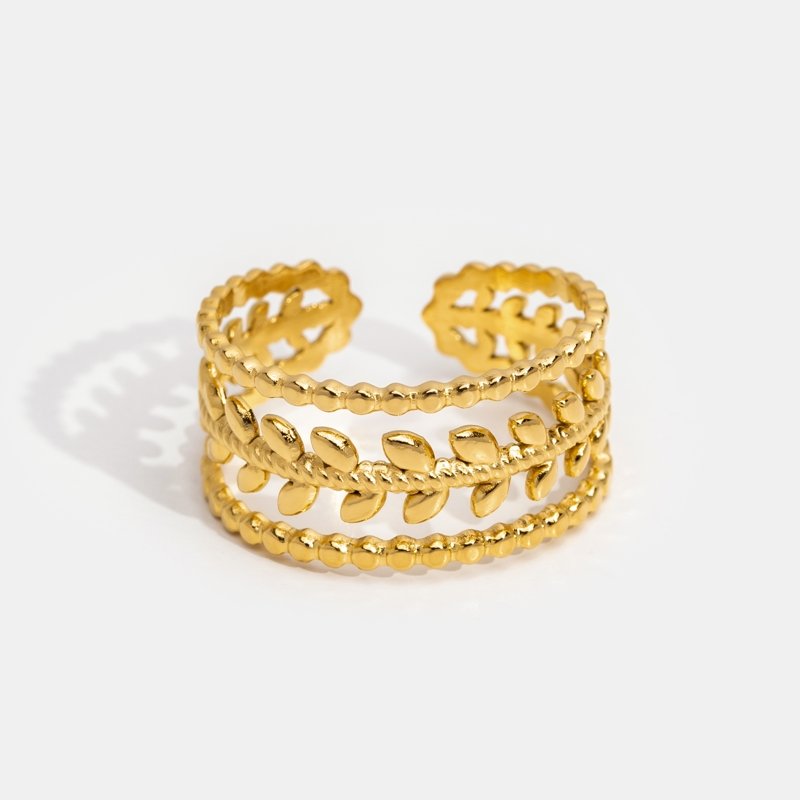 Layered Gold Leaf Ring