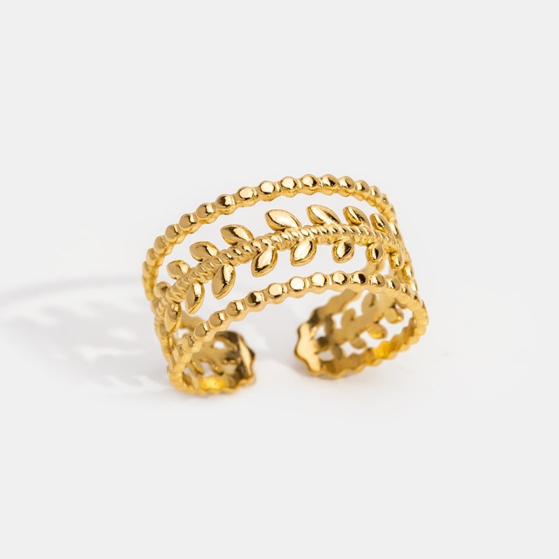 Layered Gold Leaf Ring