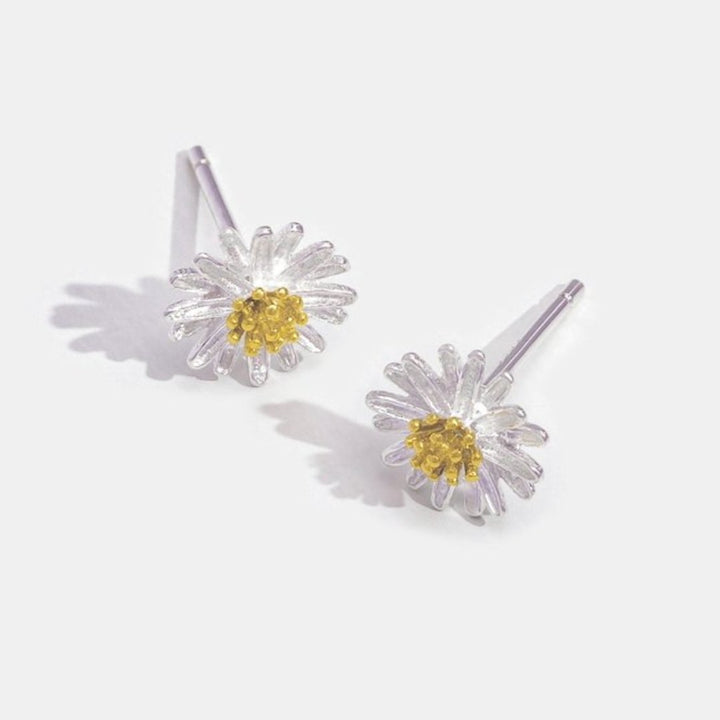 925 Sterling Silver Daisy Flower Earrings