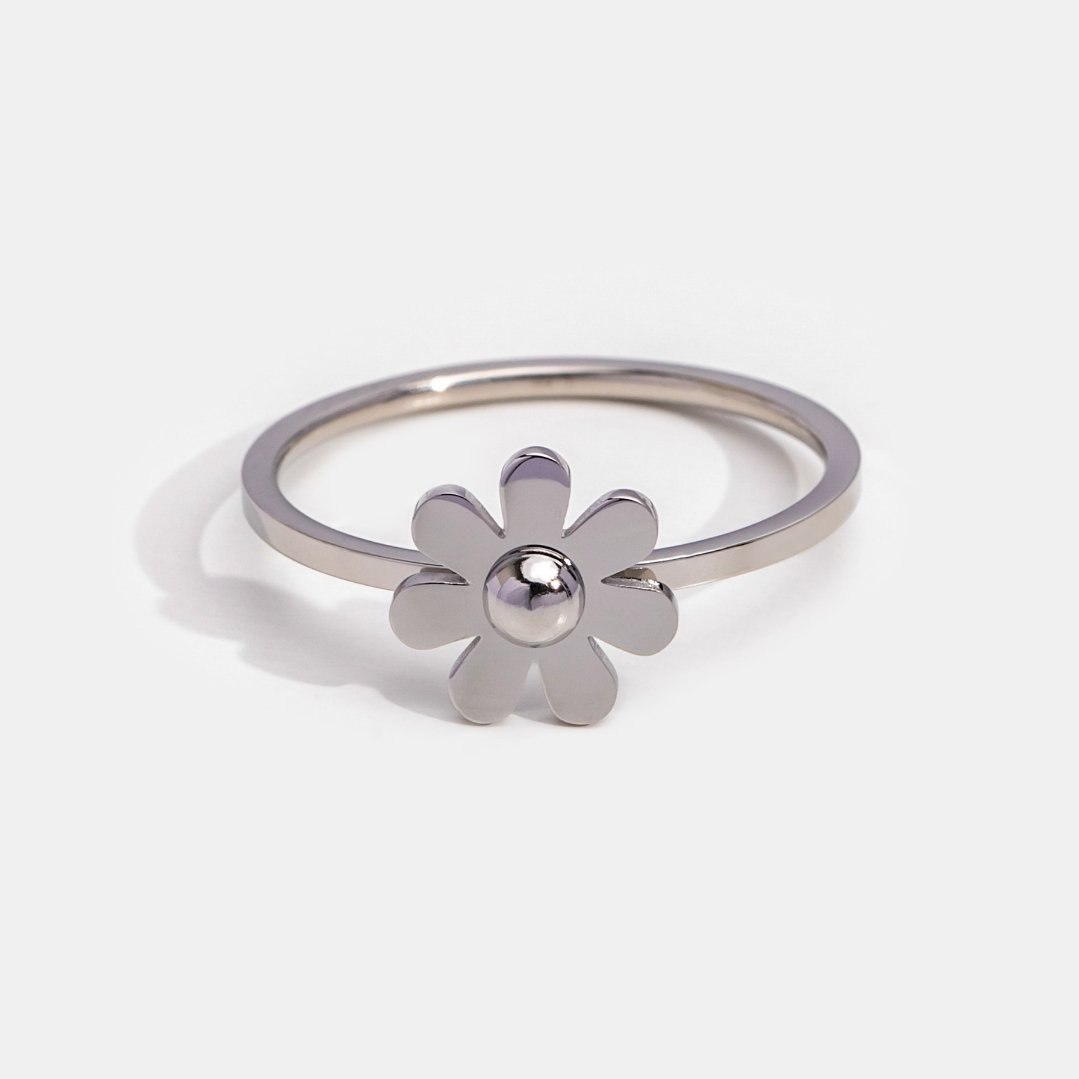 Rose Gold Daisy Flower Ring