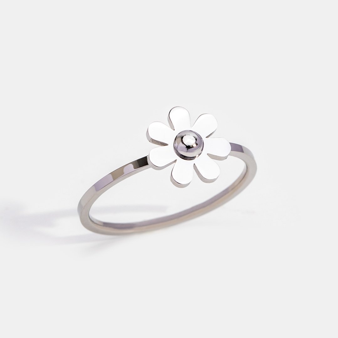 Rose Gold Daisy Flower Ring