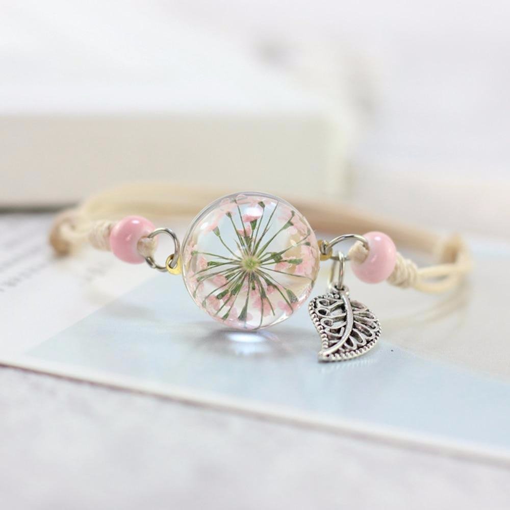 'Forever Blooming' Glass Bracelet