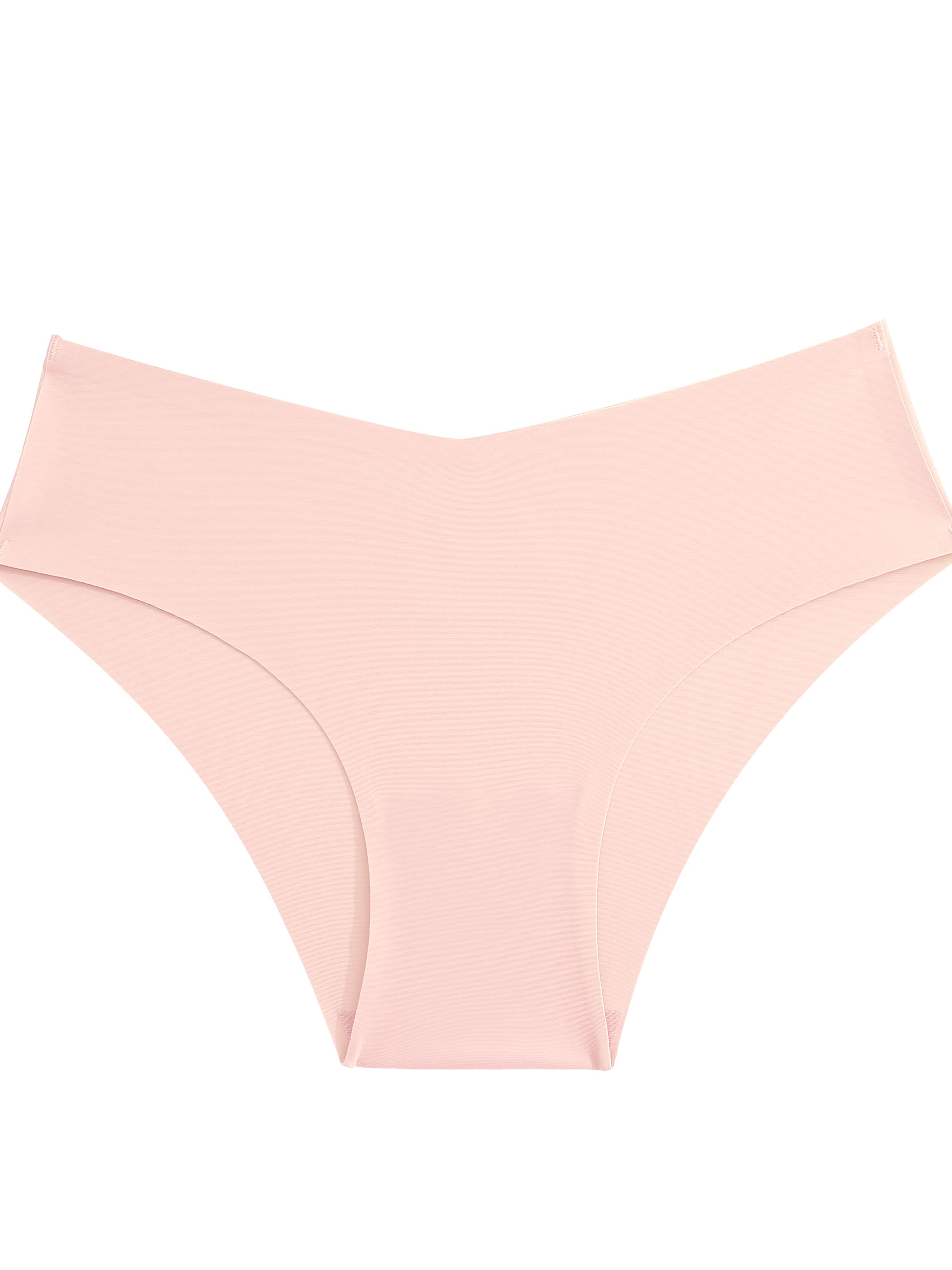 Plain seamless mid waist cotton panties
