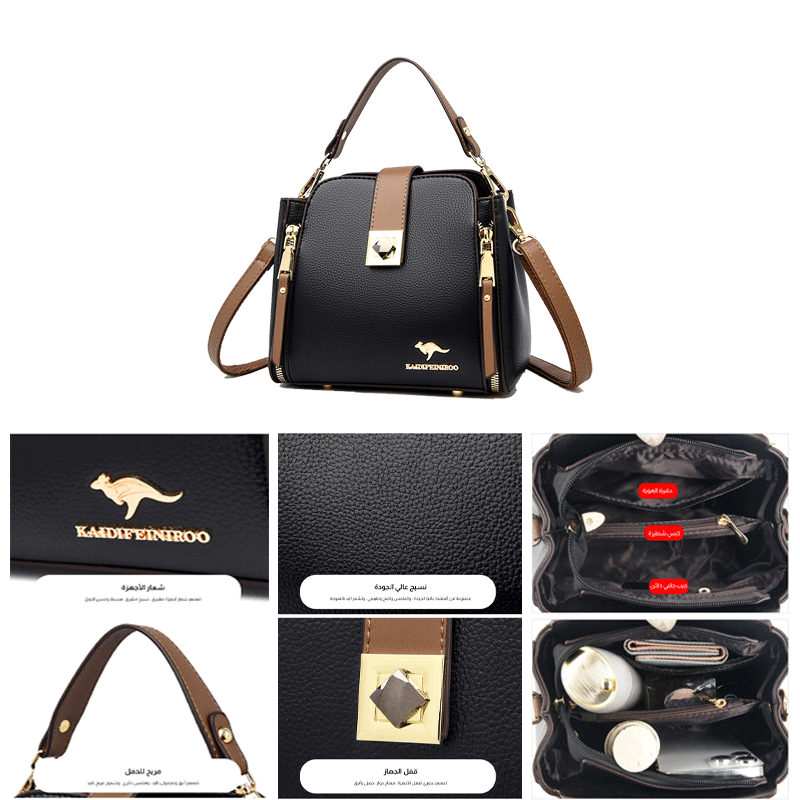 Elegant soft leather crossbody bag