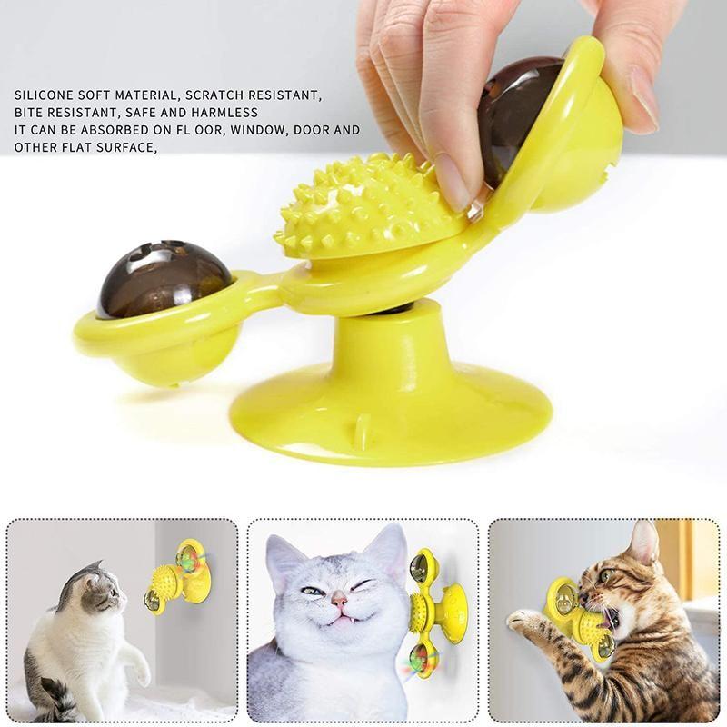 Interaktywna zabawka dla kota z wiatrakiem