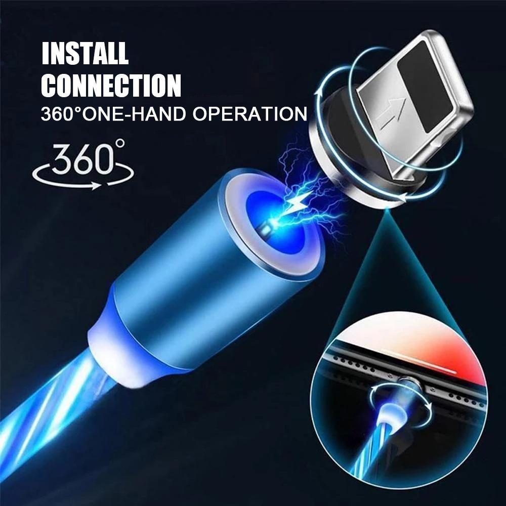 LED Magnetic USB Charging Cable