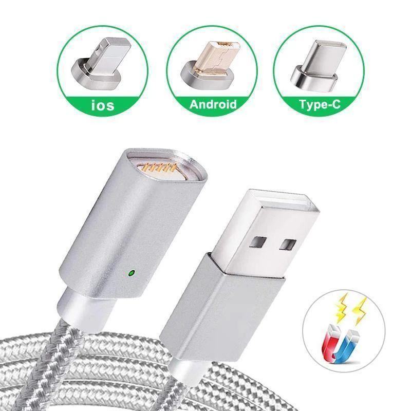 3-в-1 магнитен кабел за Micro USB&amp;Type-C&amp;iPhone