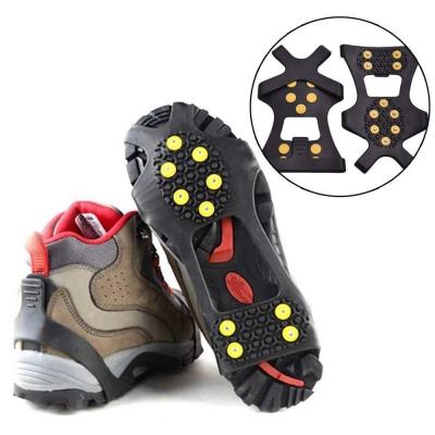 Bequee 10 teeth crampons, non-slip shoe cover, 1 pair