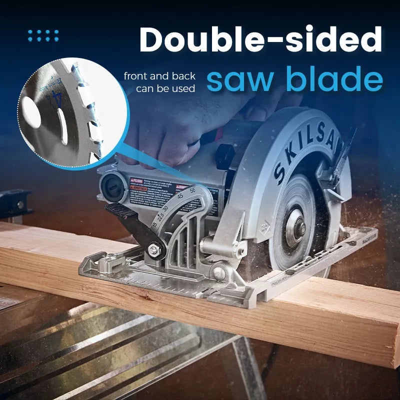 Double-sided alloy saw blade for woodworking