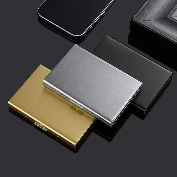 Ultra-thin anti-theft brush anti-demagnetization metal card case
