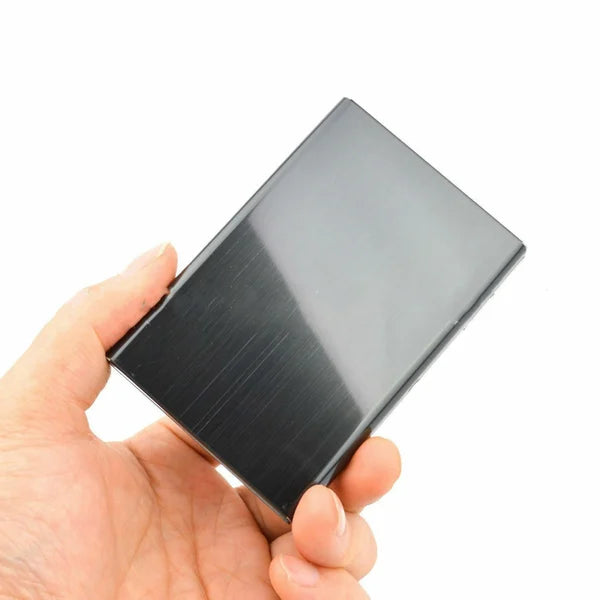 Ultra-cienka, antykradzieżowa, metalowa obudowa na karty zapobiegająca rozmagnesowaniu