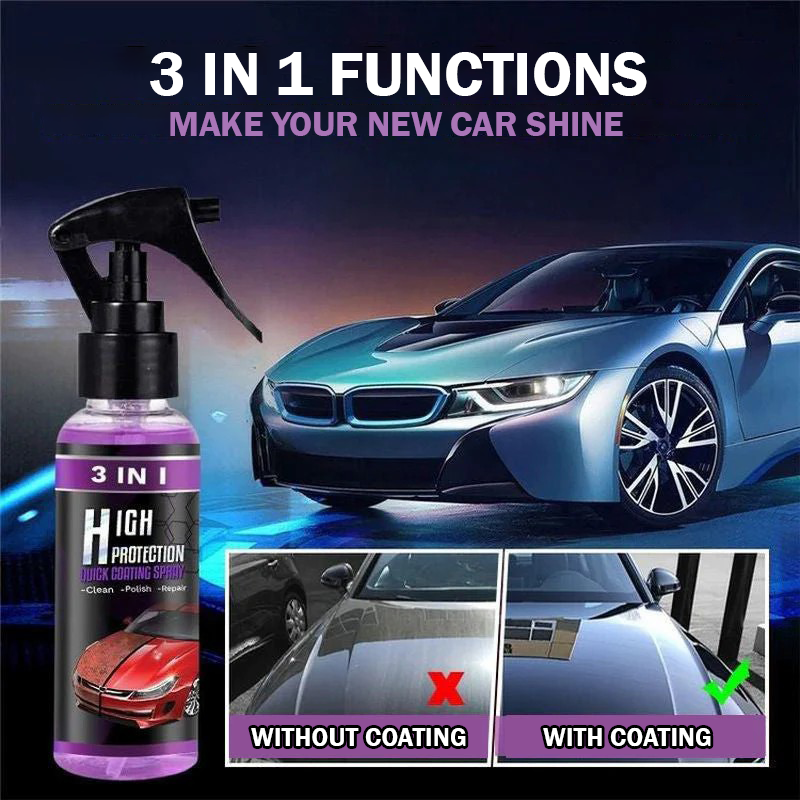 3 In 1 New Improved Fast Car Coating Spray(30ml)