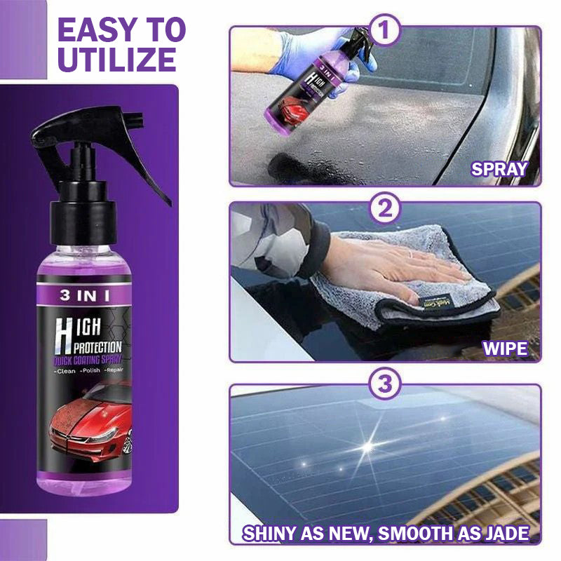 Spray de acoperire auto rapid îmbunătățit 3 în 1 (30 ml)