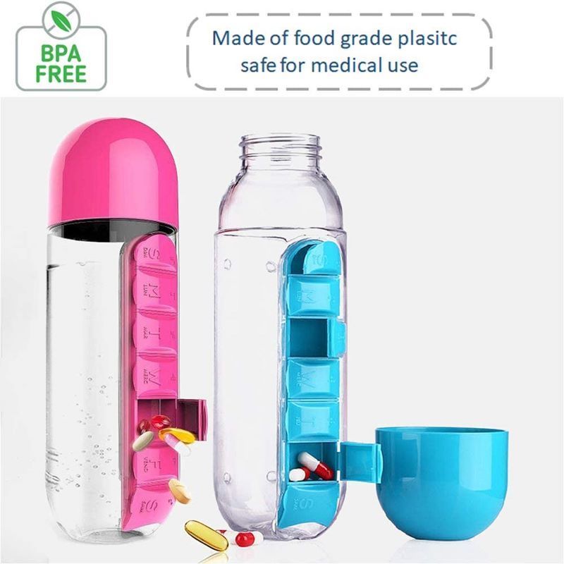 2 in 1 Daily Pill Box Water Bottle