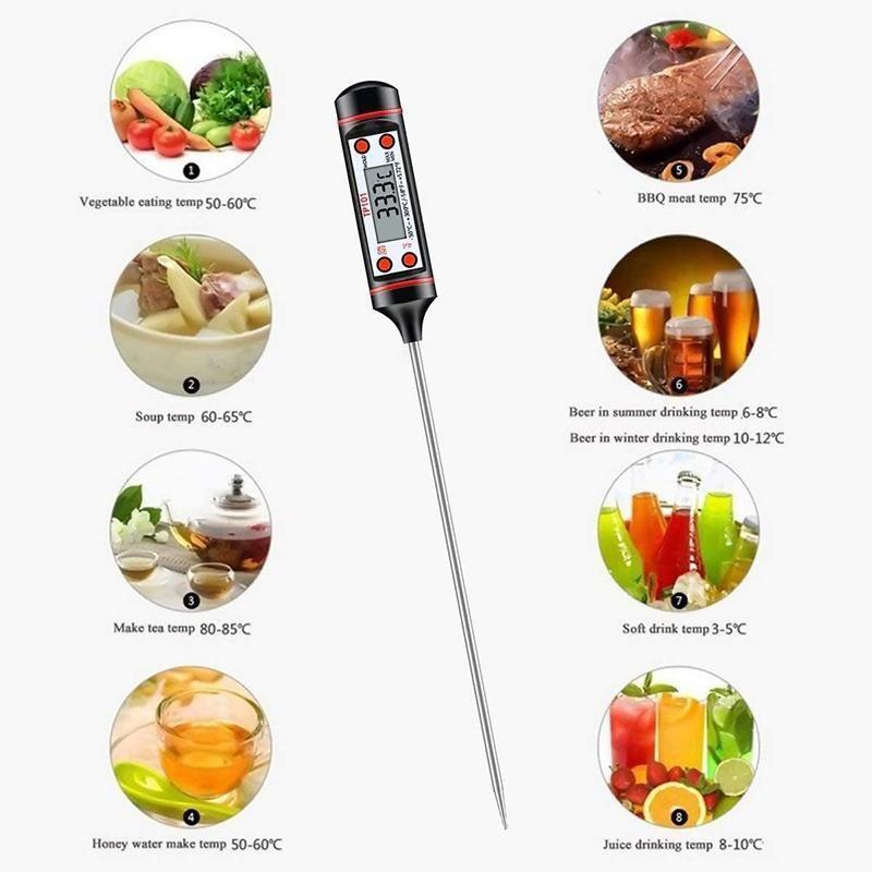 Thermomètre multifonction numérique de cuisine