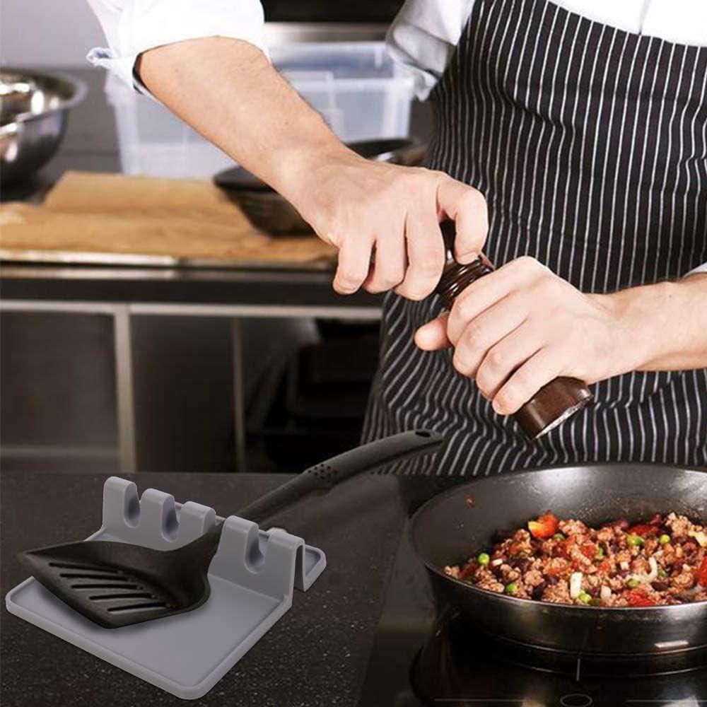 Нехлъзгаща се топлоустойчива поставка за прибори за готварски инструменти