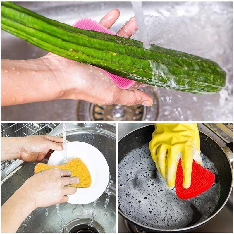 Silikonový kuchyňský kartáč na mytí nádobí