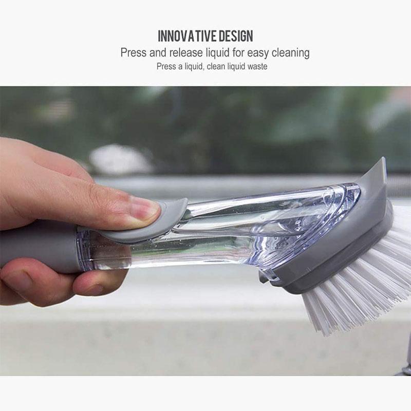 Kartáč na nádobí na dávkování mýdla Pot Clean Brush