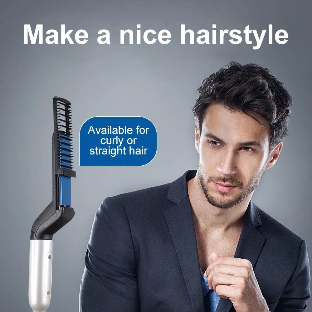 Hrebeň na vyrovnávanie brady a vlasov pre mužov
