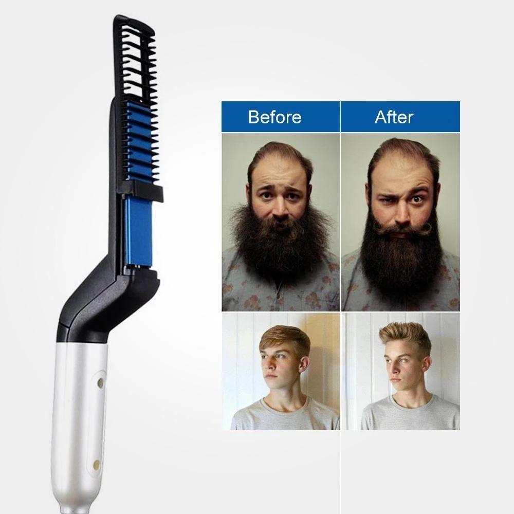 Hrebeň na vyrovnávanie brady a vlasov pre mužov