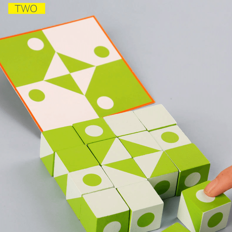 Bloki konstrukcyjne kostki puzzle 3D